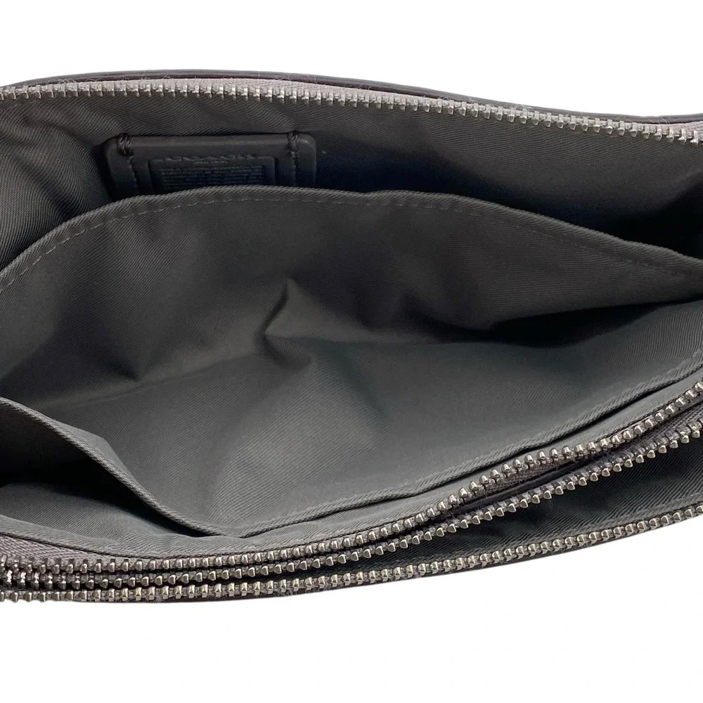 Coach Double Zip Wallet/Wristlet Gray‎ Leather 54052 - Picture 13 of 16